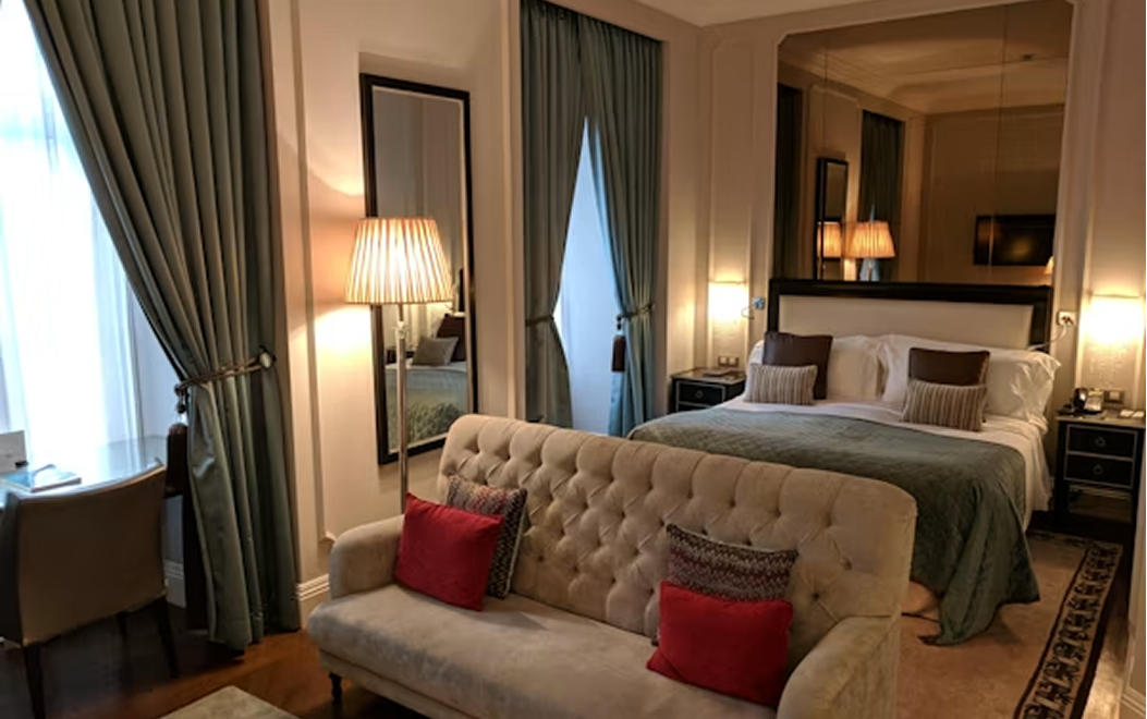 Luxury hotel lobby